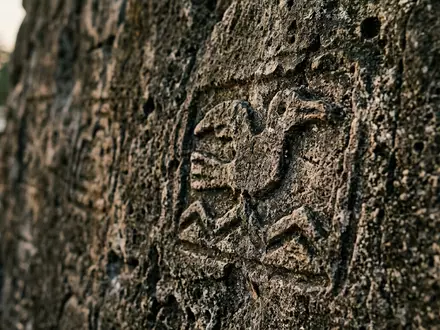 Extreme Makroaufnahme eines Materialdetails am Wahrzeichen San-Blas-Inseln in El Porvenir Panama, taktile Struktur und weiches - Foto: THN
