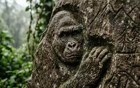 Extreme Makroaufnahme eines Materialdetails am Wahrzeichen Bwindi Impenetrable National Park in Kabale Uganda, taktile Struktur - Foto: THN