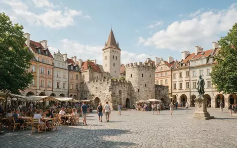 Editorialbild im Reisemagazin-Stil vom Wahrzeichen Altstadt Warschau in Warschau Polen, ausgewogene Bildgestaltung und natuerliches Umgebungslicht - Foto: THN
