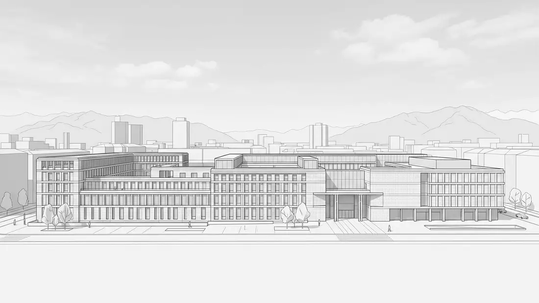 Architektur-Render von Agyptisches Museum Turin in Turin, Italien bei Tageslicht