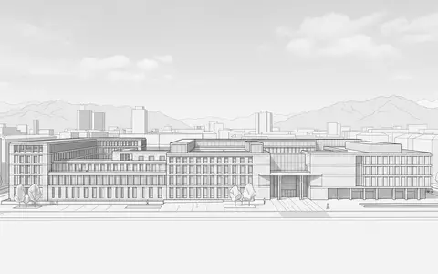 Moderner Architektur-Render zeigt Silhouette von Agyptisches Museum Turin in Turin Italien, klare Linien und neutrales - Foto: THN