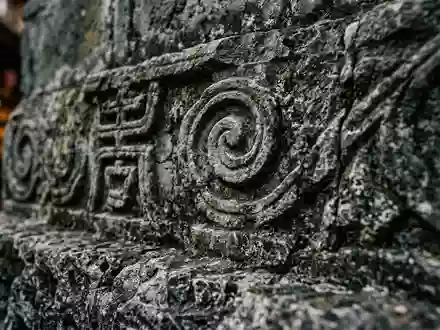 Extreme Makroaufnahme eines Materialdetails am Wahrzeichen Altstadt Lijiang in Lijiang China, taktile Struktur und weiches - Foto: THN