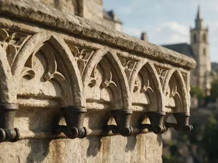 Extreme Makroaufnahme eines Materialdetails am Wahrzeichen Altstadt Luxemburg in Luxemburg Luxemburg, taktile Struktur und weiches - Foto: THN