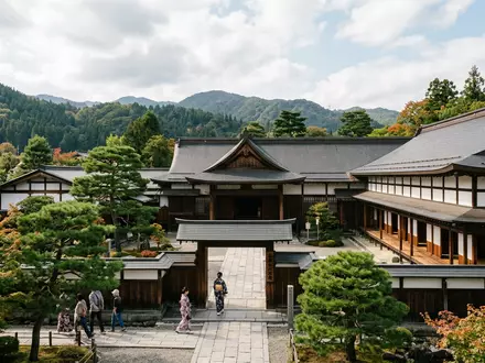 Editorialbild im Reisemagazin-Stil vom Wahrzeichen Altstadt Takayama in Takayama Japan, ausgewogene Bildgestaltung und natuerliches Umgebungslicht - Foto: THN
