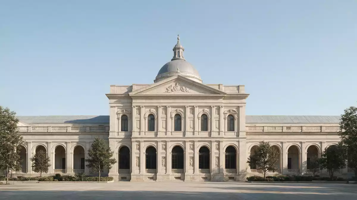Architektur-Render von Prado-Museum Madrid in Madrid, Spanien bei Tageslicht