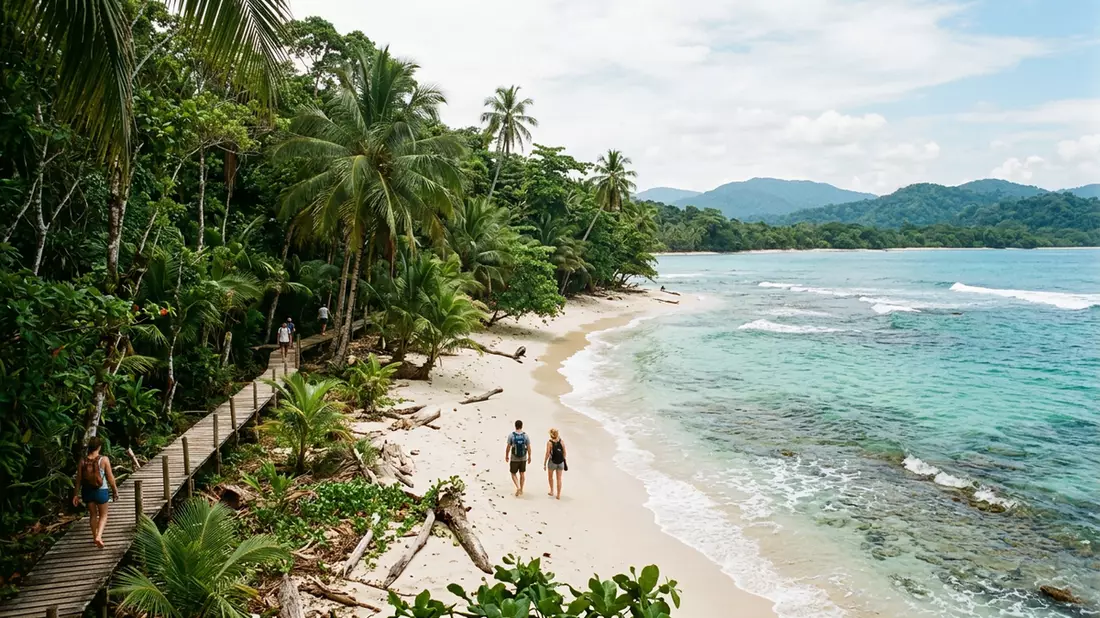 Editorial-Reisemagazinbild vom Wahrzeichen Cahuita-Nationalpark in Cahuita, Costa Rica