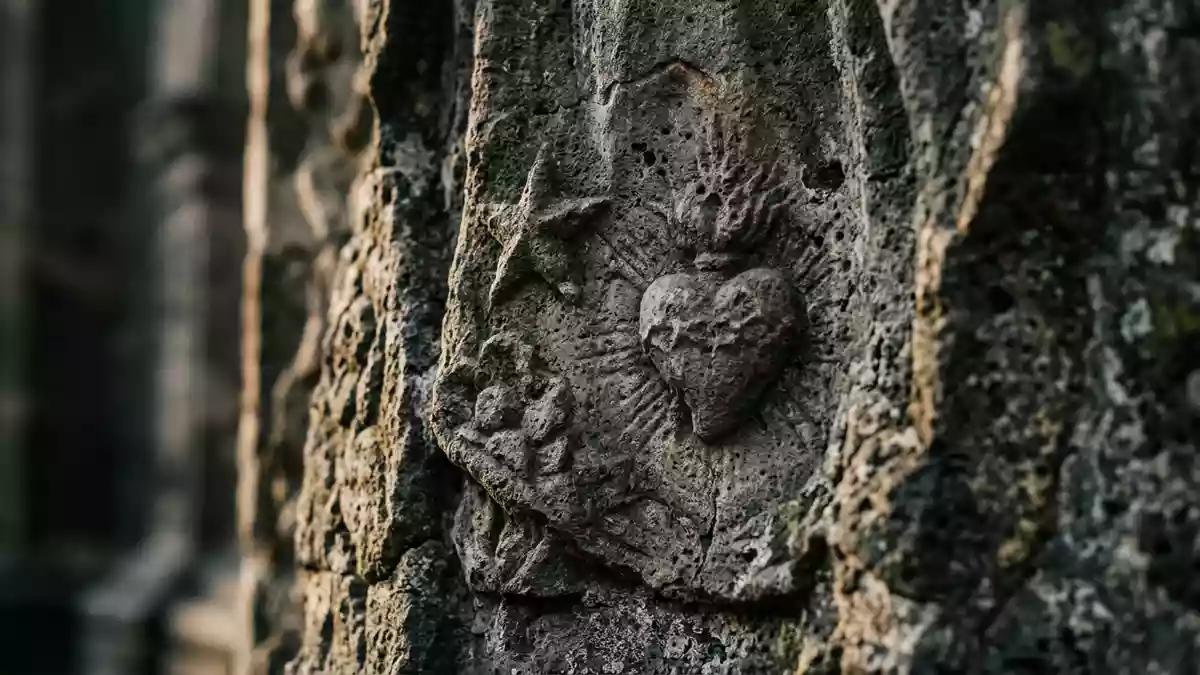 Makroaufnahme eines Materialdetails am Wahrzeichen Basilika von Guadalupe, Mexiko-Stadt Mexiko