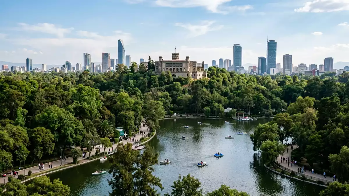 Editorial-Reisemagazinbild vom Wahrzeichen Chapultepec-Park in Mexiko-Stadt, Mexiko
