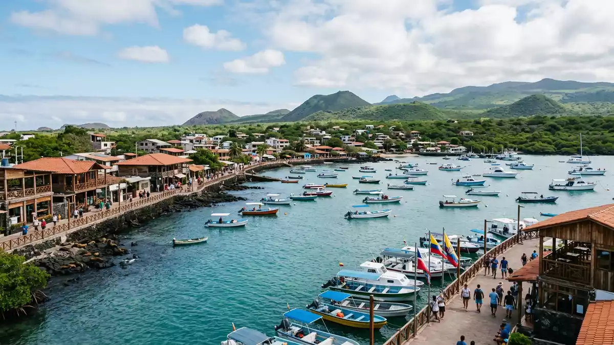 Editorial-Reisemagazinbild vom Wahrzeichen Galapagos-Inseln in Puerto Ayora, Ecuador
