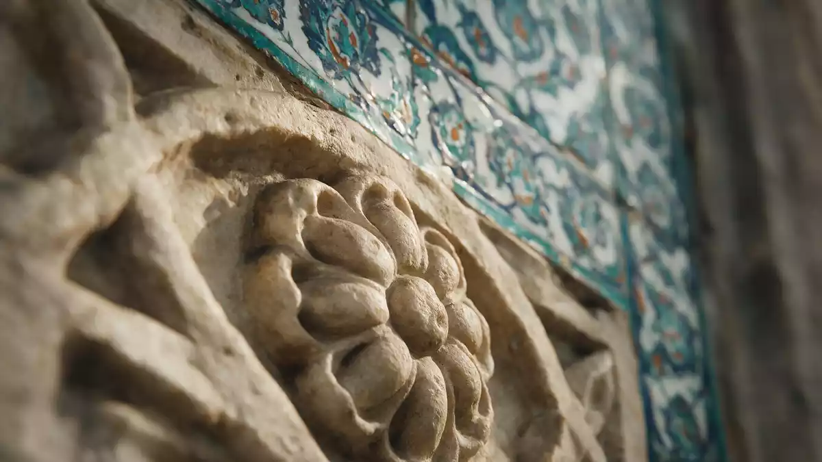 Makroaufnahme eines Materialdetails am Wahrzeichen Großer Basar Istanbul, Istanbul Türkei