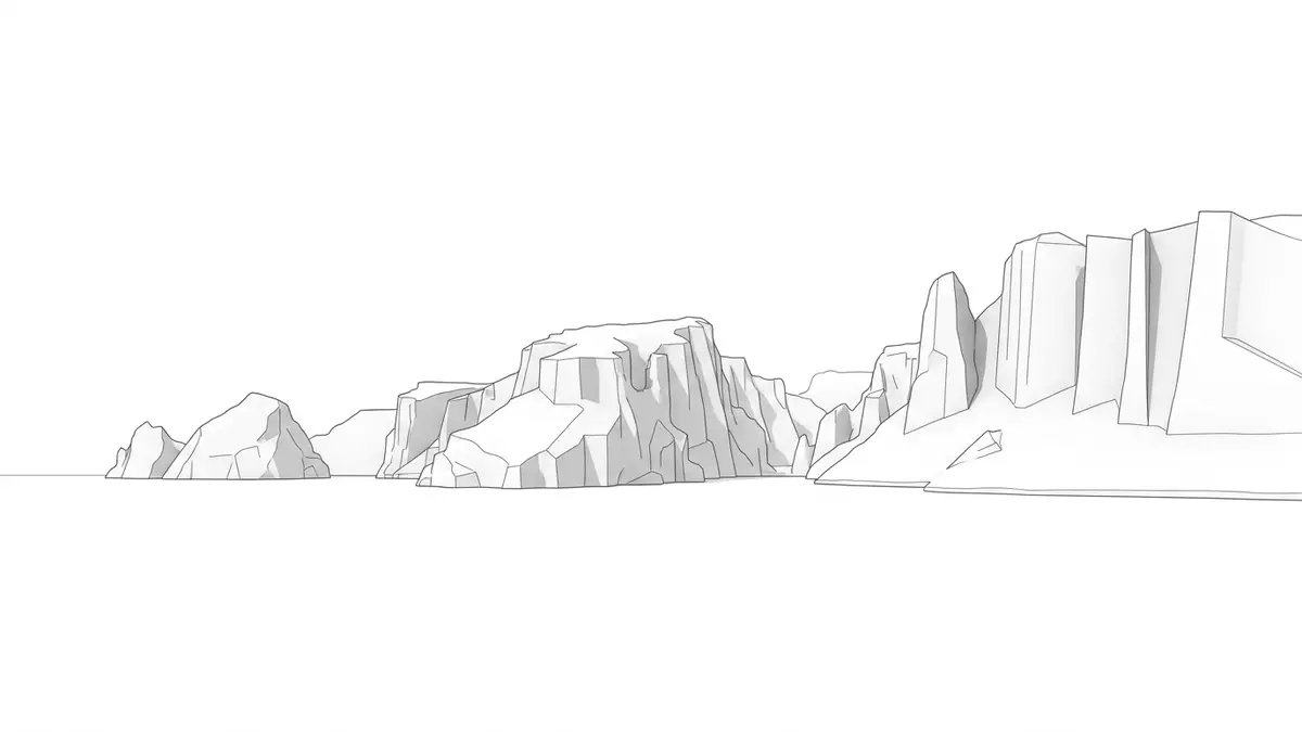 Architektur-Render von Calanques-Nationalpark in Marseille, Frankreich bei Tageslicht