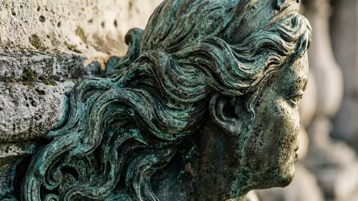 Makroaufnahme eines Materialdetails am Wahrzeichen Pont Alexandre III Paris, Paris Frankreich