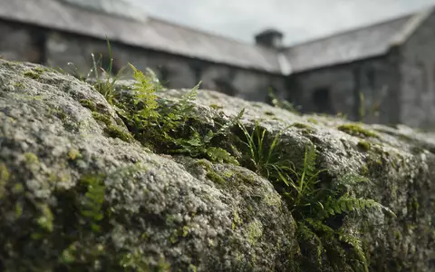 Extreme Makroaufnahme eines Materialdetails am Wahrzeichen Guinness Storehouse Dublin in Dublin Irland, taktile Struktur und - Foto: THN