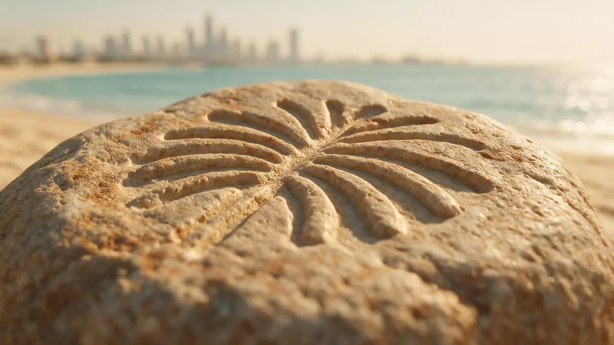 Makroaufnahme eines Materialdetails am Wahrzeichen Palm Jumeirah, Dubai VAE