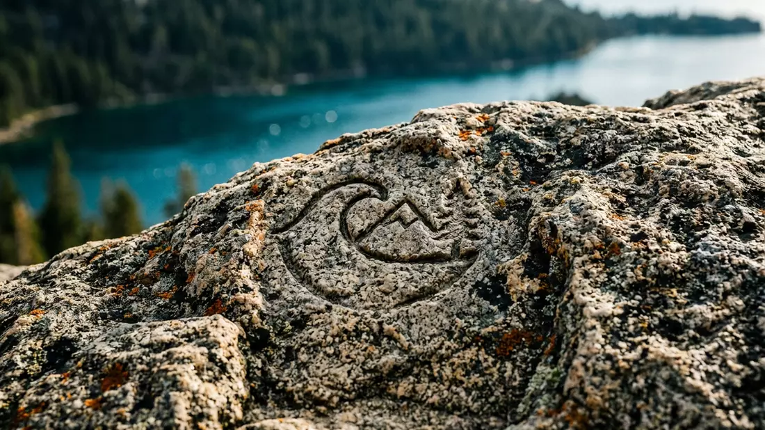 Makroaufnahme eines Materialdetails am Wahrzeichen Emerald Bay Lake Tahoe, South Lake Tahoe USA