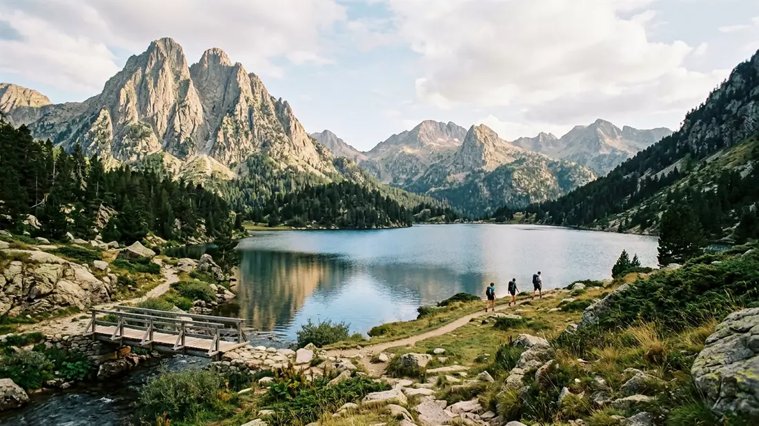 Editorial-Reisemagazinbild vom Wahrzeichen Nationalpark Aiguestortes in Boi, Spanien