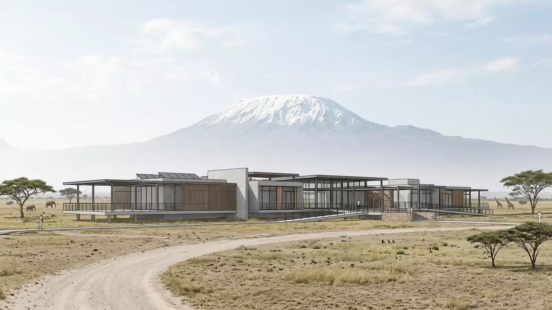 Architektur-Render von Amboseli-Nationalpark in Amboseli, Kenia bei Tageslicht