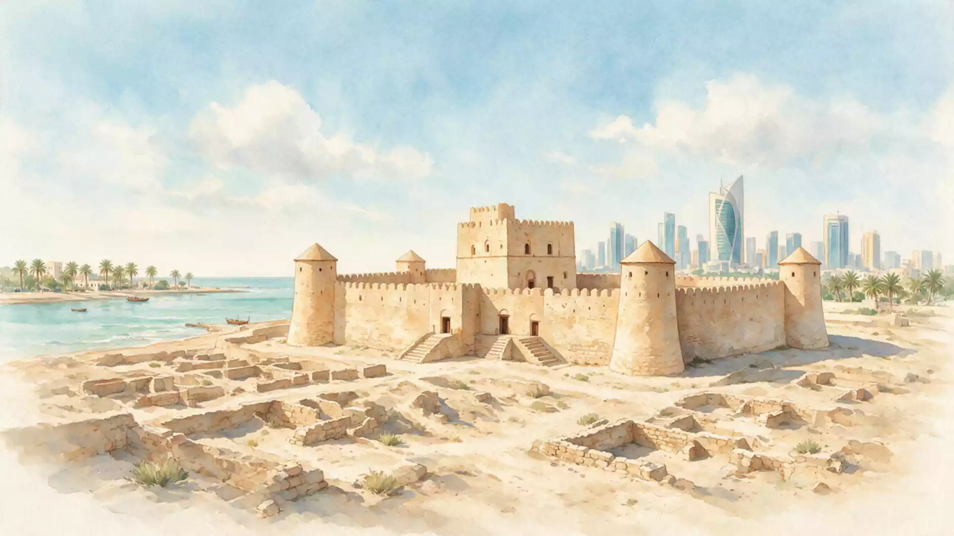 Qal'at al-Bahrain, layered capital of Dilmun by the sea