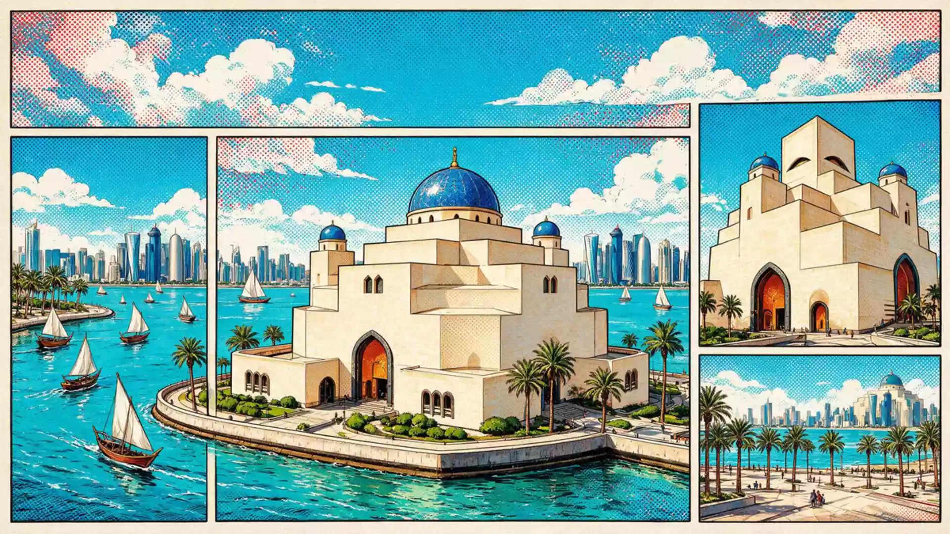 Islamic Drawing Museum of Islamic Art: klare Linien am Hafen von Doha