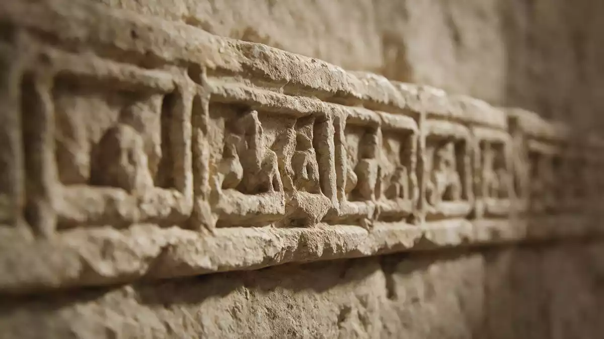 Makroaufnahme eines Materialdetails am Wahrzeichen At-Turaif Diriyah, Diriyah Saudi-Arabien