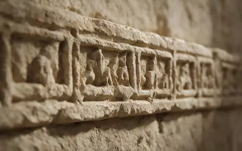 Extreme Makroaufnahme eines Materialdetails am Wahrzeichen At-Turaif Diriyah in Diriyah Saudi-Arabien, taktile Struktur und weiches - Foto: THN