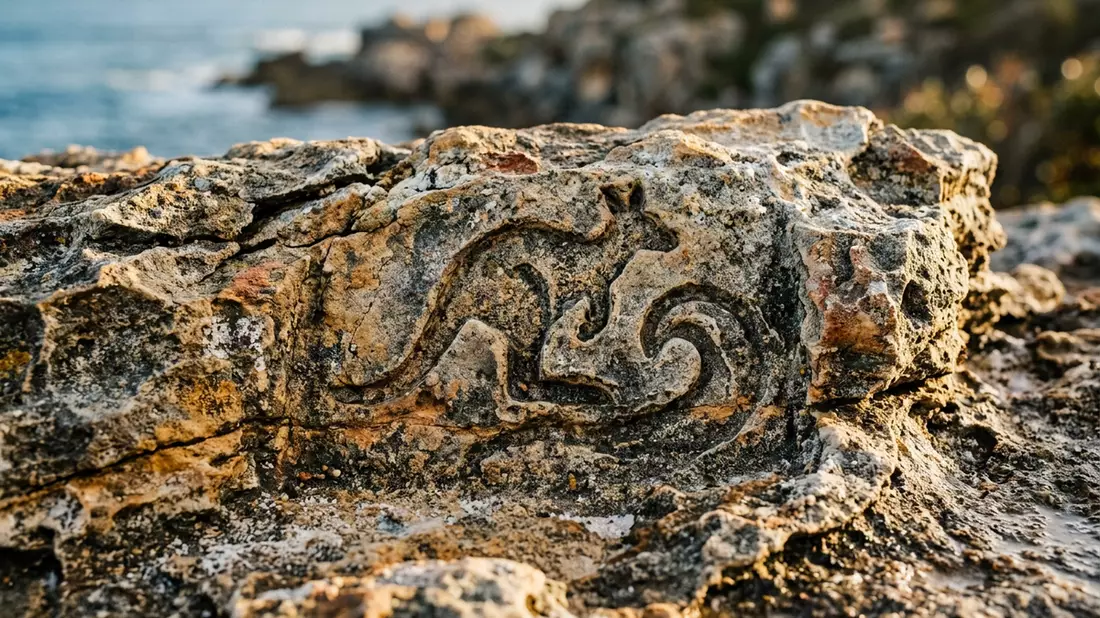 Makroaufnahme eines Materialdetails am Wahrzeichen Kangaroo Island, Kingscote Australien