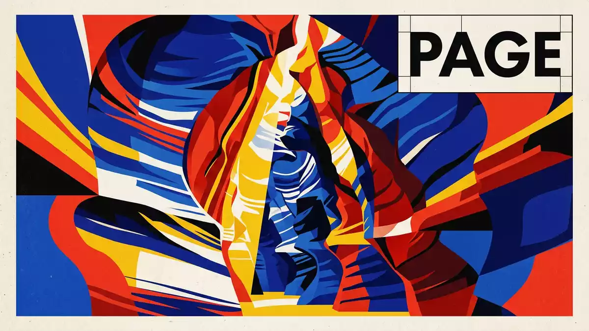 Bauhaus-Poster als Abstraktion von Antelope Canyon in Page, USA