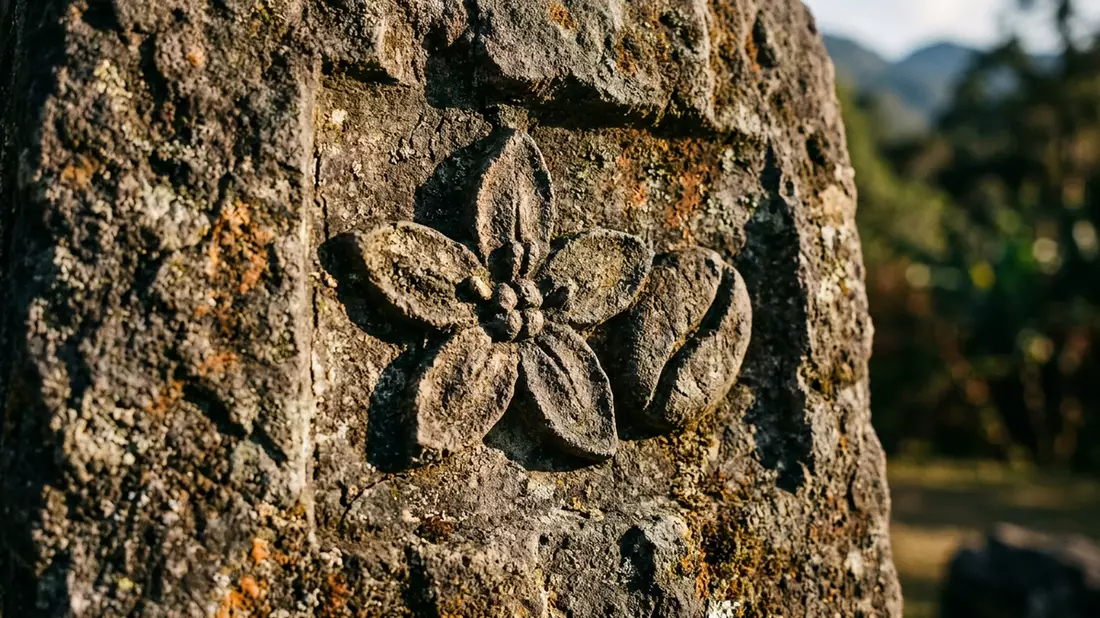 Makroaufnahme eines Materialdetails am Wahrzeichen Boquete, Boquete Panama