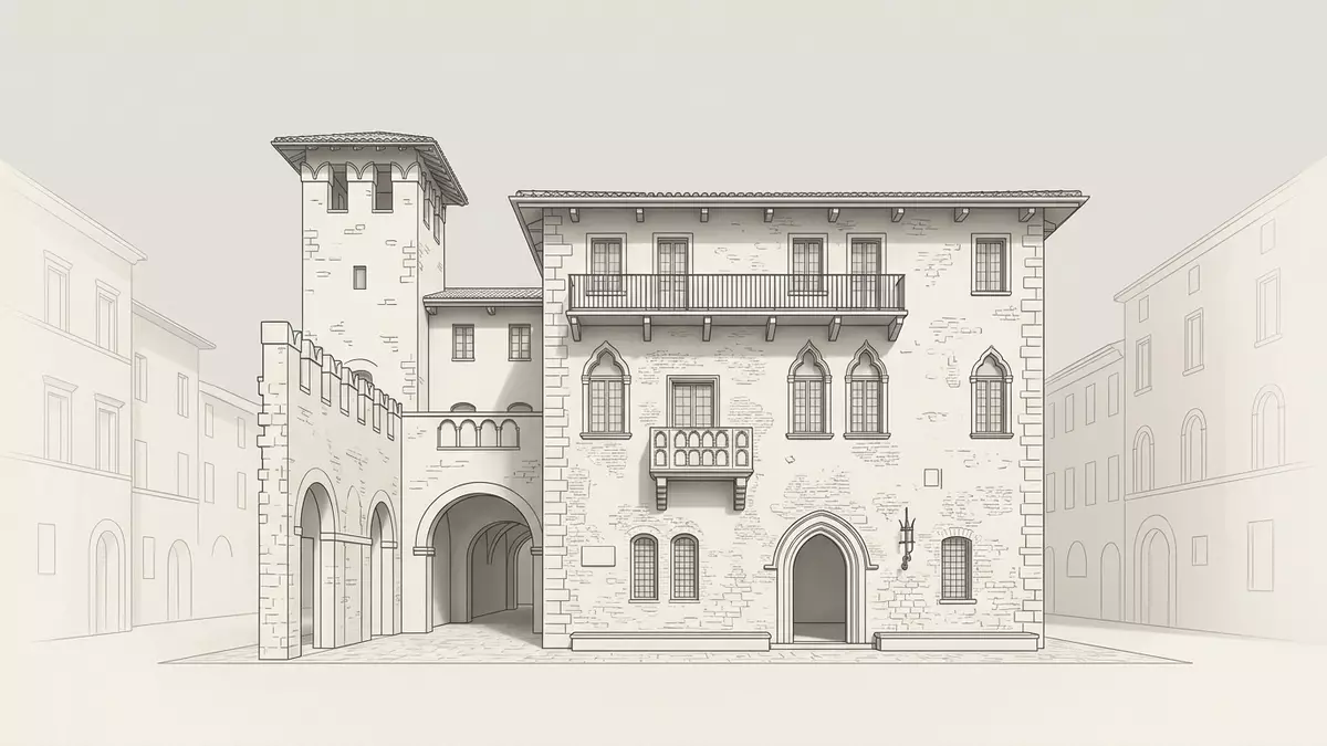 Architektur-Render von Julias Haus Verona in Verona, Italien bei Tageslicht