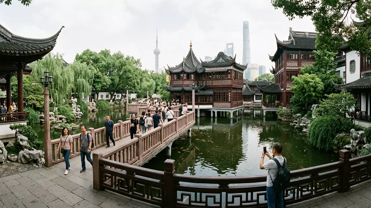 Editorial-Reisemagazinbild vom Wahrzeichen Yu-Garten Shanghai in Shanghai, China