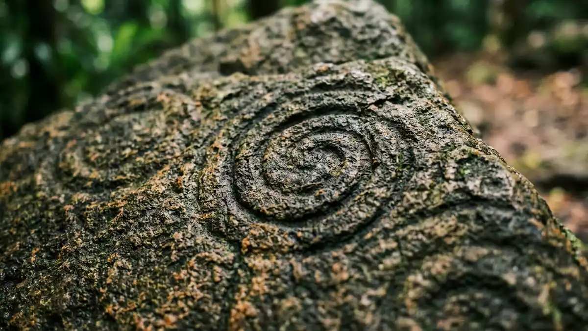 Makroaufnahme eines Materialdetails am Wahrzeichen Daintree Rainforest, Cape Tribulation Aus…