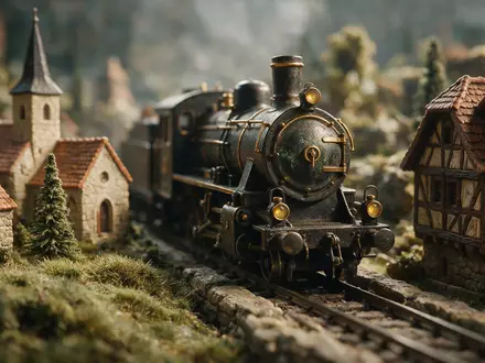 Extreme Makroaufnahme eines Materialdetails am Wahrzeichen Miniatur Wunderland Hamburg in Hamburg Deutschland, taktile Struktur und - Foto: THN