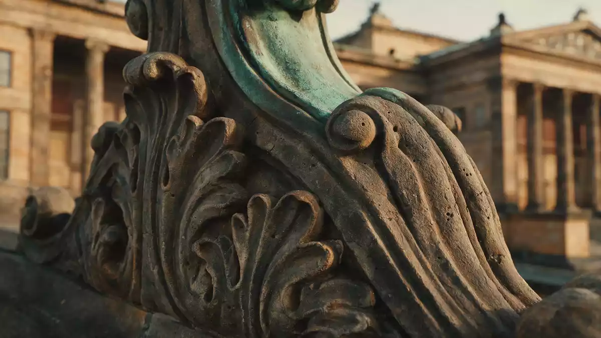 Makroaufnahme eines Materialdetails am Wahrzeichen Museumsinsel Berlin, Berlin Deutschland