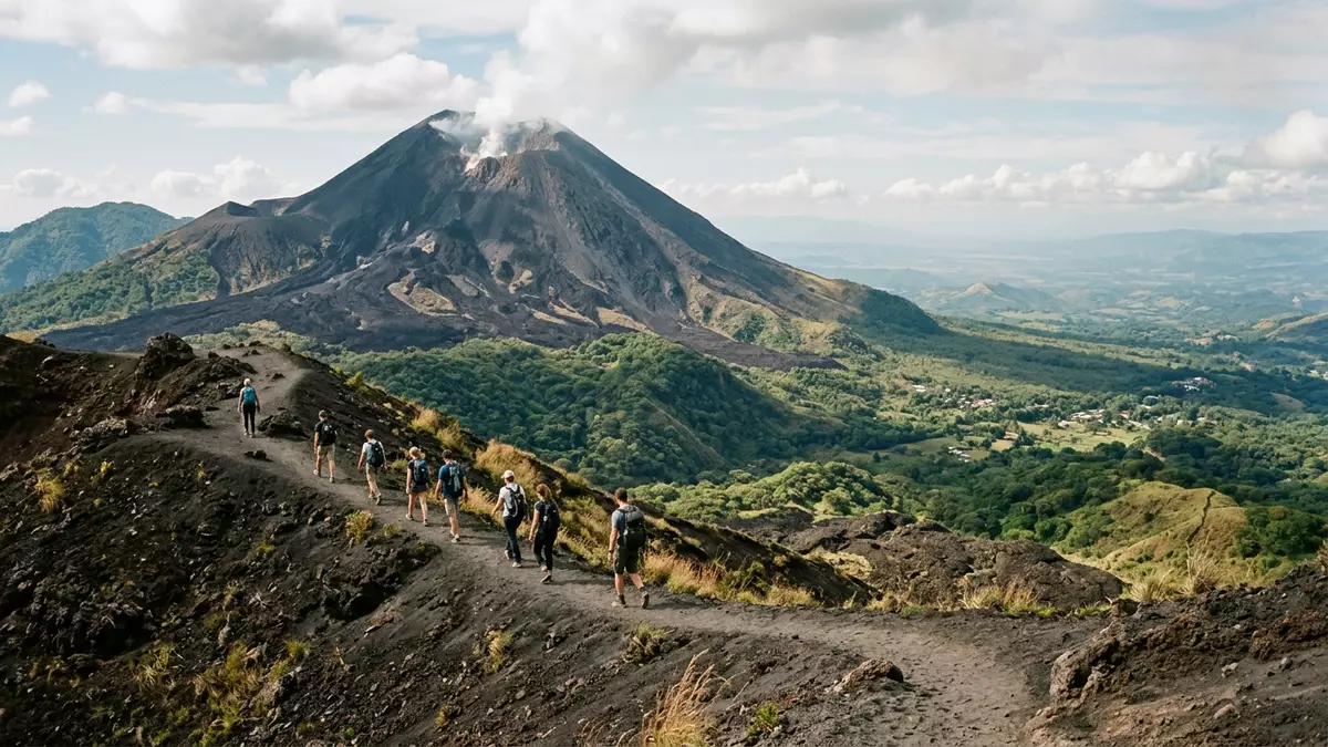Editorial-Reisemagazinbild vom Wahrzeichen Pacaya-Vulkan in Escuintla, Guatemala