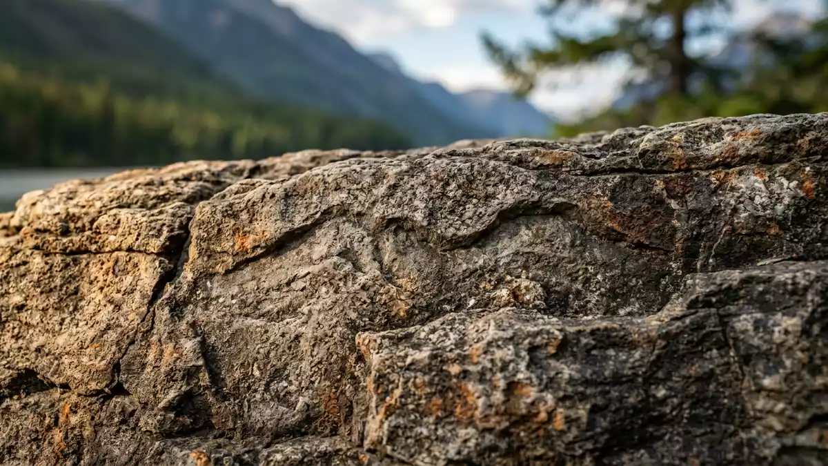 Makroaufnahme eines Materialdetails am Wahrzeichen Glacier-Nationalpark, West Glacier USA