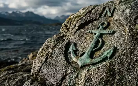 Extreme Makroaufnahme eines Materialdetails am Wahrzeichen Ushuaia Beagle-Kanal in Ushuaia Argentinien, taktile Struktur und weiches - Foto: THN