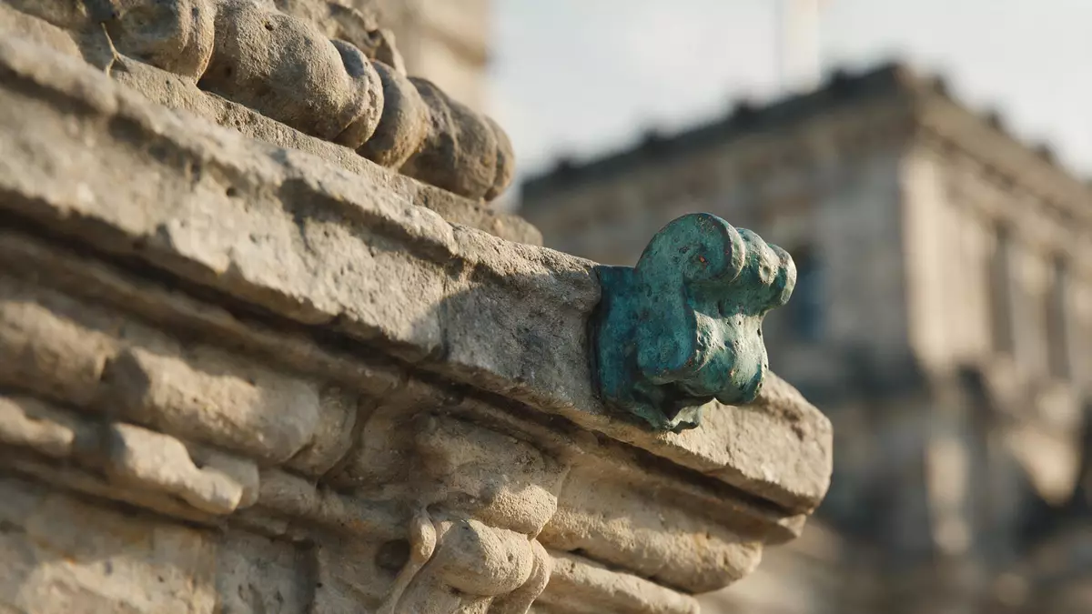 Makroaufnahme eines Materialdetails am Wahrzeichen Reichstag Berlin, Berlin Deutschland