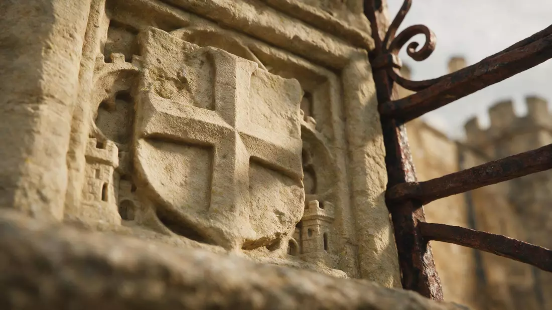 Makroaufnahme eines Materialdetails am Wahrzeichen Windsor Castle, Windsor Vereinigtes König…