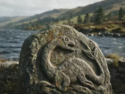 Extreme Makroaufnahme eines Materialdetails am Wahrzeichen Loch Ness in Inverness Vereinigtes Königreich, taktile Struktur und - Foto: THN