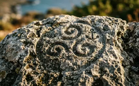 Extreme Makroaufnahme eines Materialdetails am Wahrzeichen Balos-Lagune in Kissamos Griechenland, taktile Struktur und weiches Seitenlicht - Foto: THN