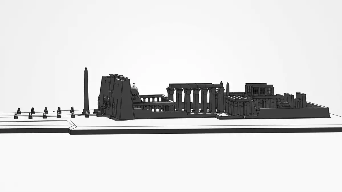 Architektur-Render von Luxor-Tempel in Luxor, Agypten bei Tageslicht
