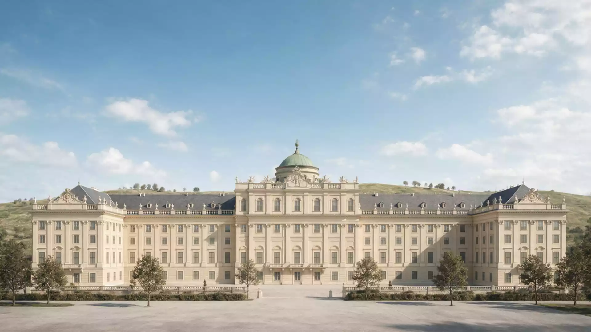 Schloss Schonbrunn and its baroque sweep across Wien