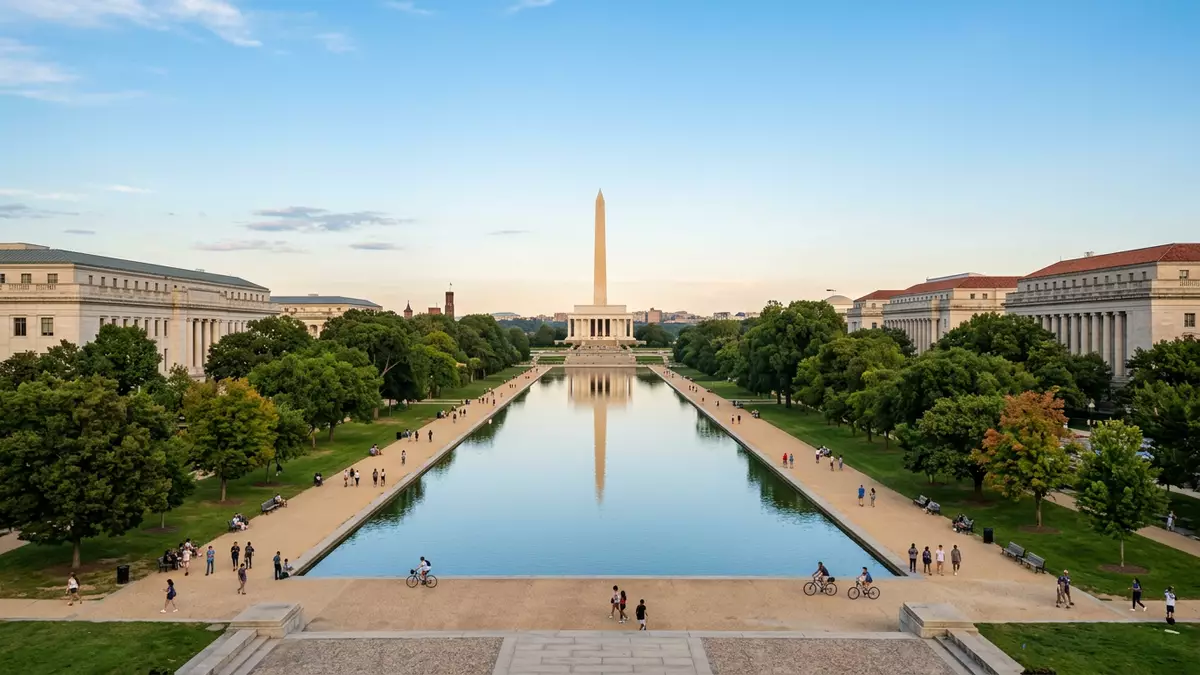 Editorial-Reisemagazinbild vom Wahrzeichen National Mall Washington in Washington, D.C., USA