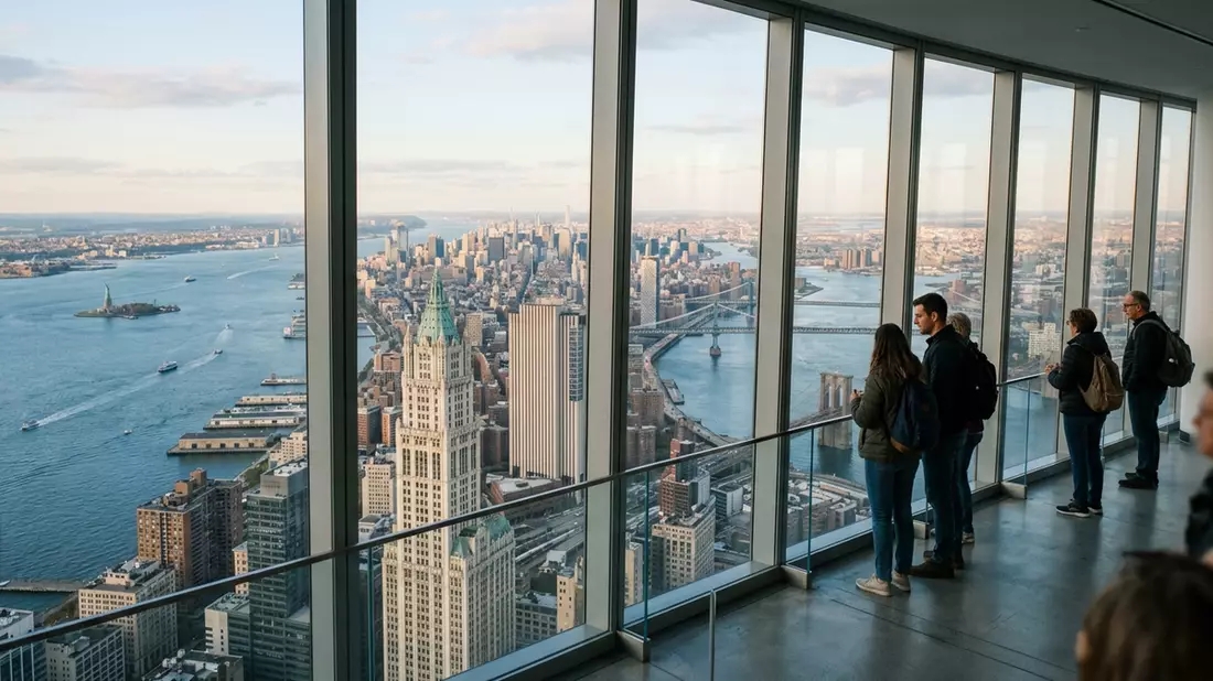 Editorial-Reisemagazinbild vom Wahrzeichen One World Observatory in New York City, USA
