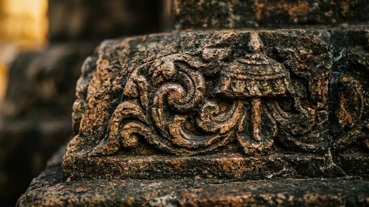 Makroaufnahme eines Materialdetails am Wahrzeichen Sule-Pagode Yangon, Yangon Myanmar