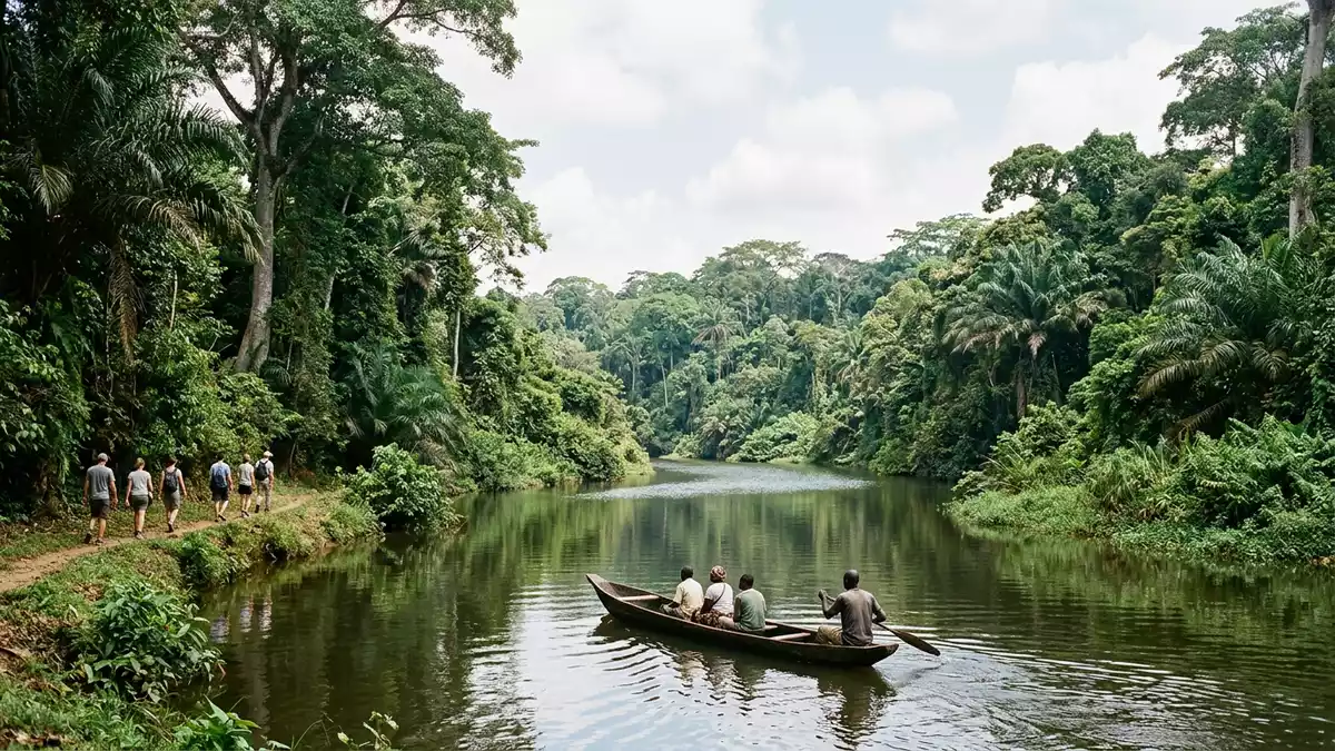 Editorial-Reisemagazinbild vom Wahrzeichen Banco-Nationalpark in Abidjan, Elfenbeinkuste