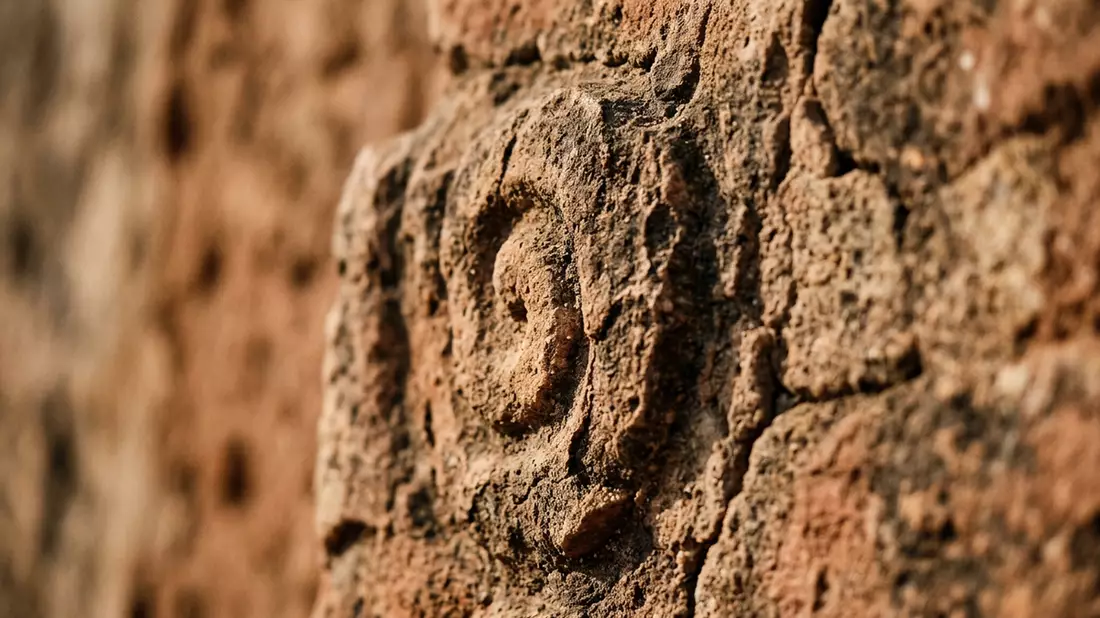 Makroaufnahme eines Materialdetails am Wahrzeichen Mole-Nationalpark, Larabanga Ghana