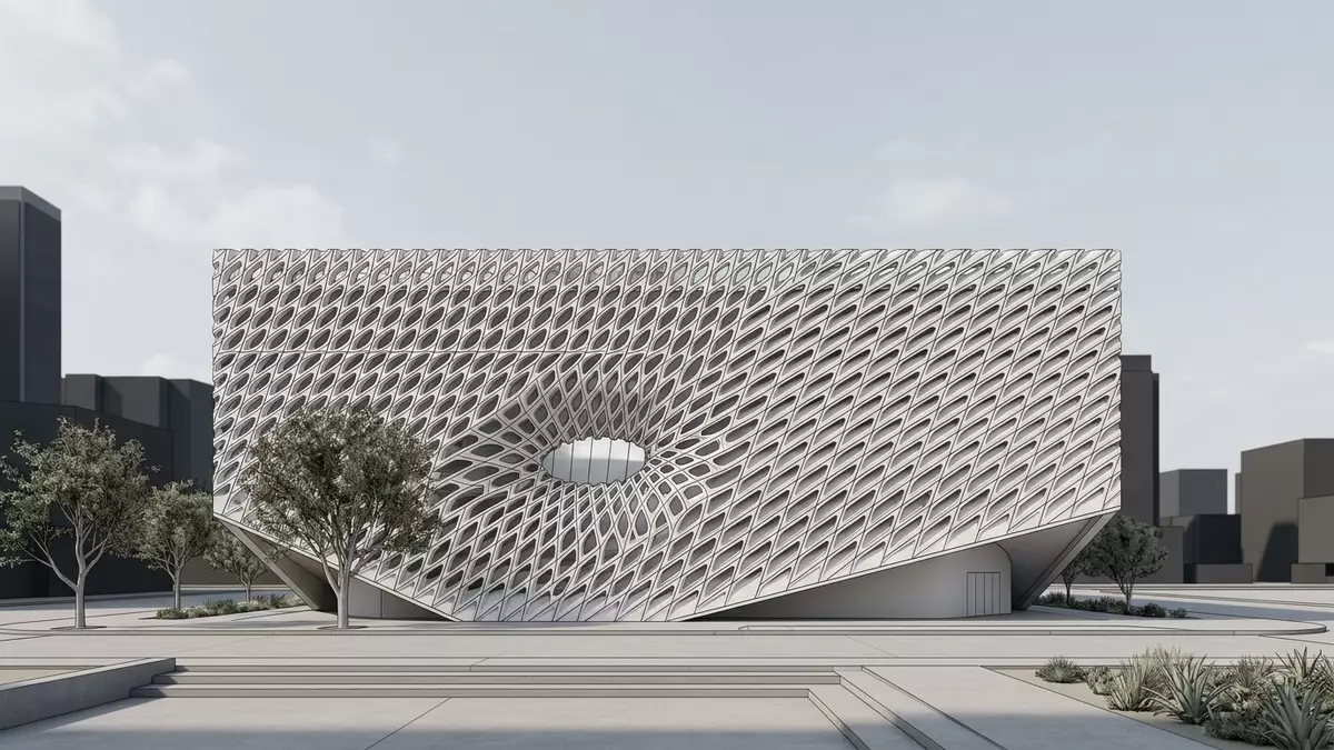 Architektur-Render von The Broad Los Angeles in Los Angeles, USA bei Tageslicht