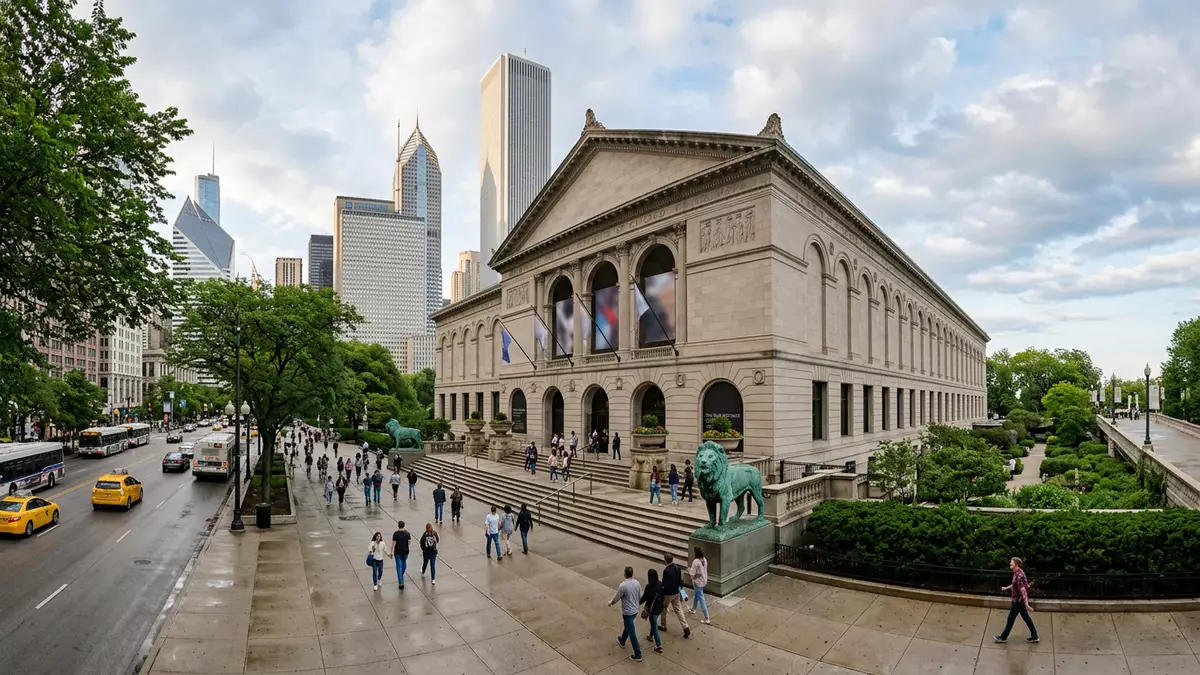 Editorial-Reisemagazinbild vom Wahrzeichen Art Institute of Chicago in Chicago, USA