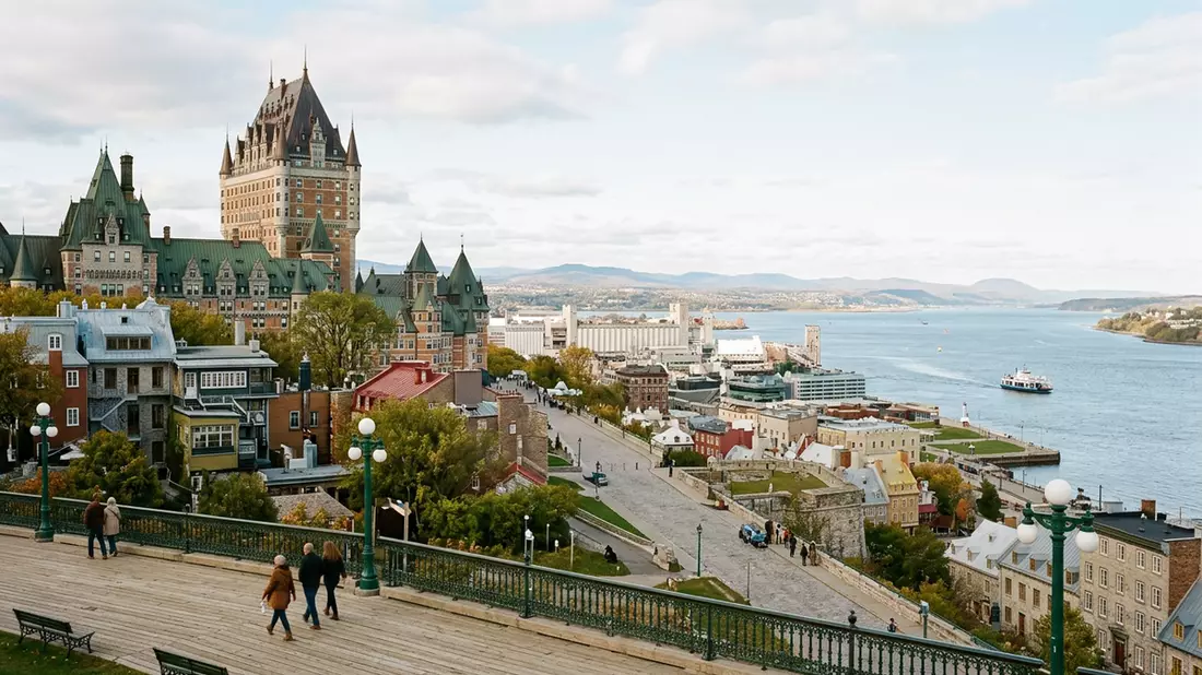 Editorial-Reisemagazinbild vom Wahrzeichen Altstadt Quebec in Quebec, Kanada